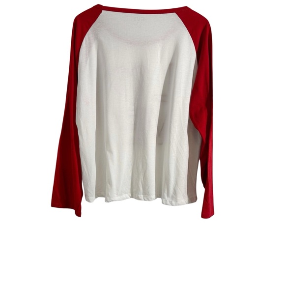 EV1 Family Ellen Degeneres 2XL Red White Blue Black Long Sleeve Love Pajama Top - Picture 3 of 12